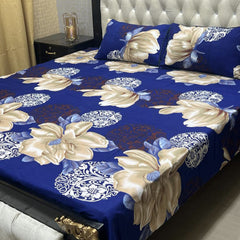 3-Piece Full Printed Cotton Bedsheet - King