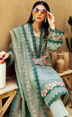 3-piece Unstitched Cotton Chikankari Embroidered Dress for Women’s