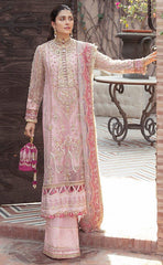 3-piece Unstitched Organza Embroidered with Moti Work Dress for Women’s (Women's Clothing)