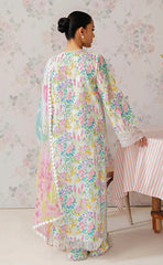 3-piece Unstitched Chikankari Lawn Embroidered Patch Work Dress for Women’s