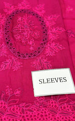 3-piece Unstitched Chikankari Embroidered Cotton Dress for Women’s