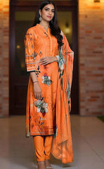 3-piece Unstitched Tana Dora Lawn Elegan Style Dress for Women’s