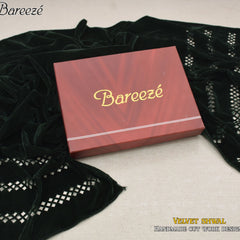 Pure Micro Velvet with Hand Made Cutwork Shawl for Women's (Winter Collection)