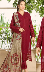3-piece Unstitched Crimson Lawn Embroidered with Chicken Karri Sleeves Dress for Women’s (Women's Clothing)