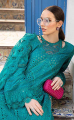 3-piece Unstitched Chikankari Embroidered Cotton Lawn Dress for Women’s