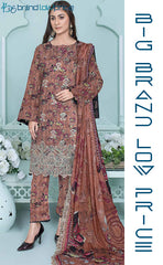 3-piece Unstitched Digital Printed Karandi Suit for Women’s (Karandi Collection)