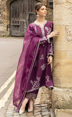 3-piece Unstitched Organza Embroidered Patch Work Dress for Women’s (Women’s Clothing)