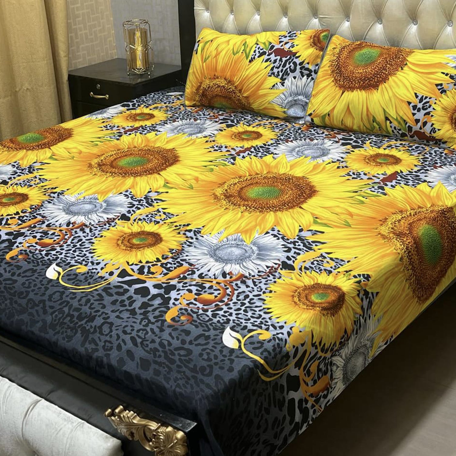 3-Piece Full Printed Cotton Bedsheet - King
