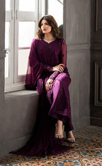 3-piece Unstitched Fully Heavy Chiffon Embroidered Dress for Women’s