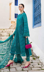 3-piece Unstitched Chikankari Embroidered Cotton Lawn Dress for Women’s