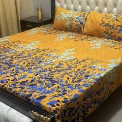 3-Piece Full Printed Cotton Bedsheet - King