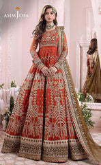 3-piece Unstitched Chiffon Embroidered Frock for Women’s (Women's Wedding Clothing)