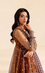 Unstitched Net Frock with Shamose Silk Trouser for Women’s