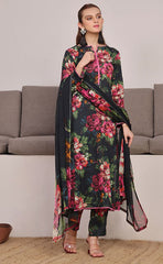3-piece Unstitched Digital Printed Lawn Bana Dora Dress for Women’s