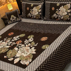 4-Piece Velvet Jacquard Bedsheet - King