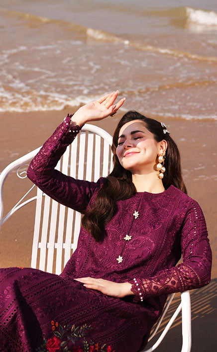 3-piece Unstitched Chikankari Embroidered Luxury Cotton Dress for Women’s