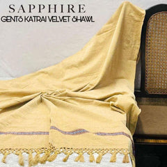 Luxury Velvet Shawl with Tussels Patti Border Work for Men's (Winter Collection)