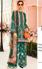 3-piece Unstitched Over All Printed Lawn Dress for Women’s
