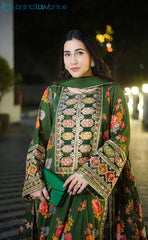 3-piece Unstitched Digital Printed Linen Suit for Women’s (Women's Linen Collection)