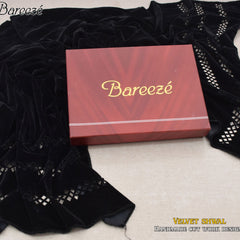 Pure Micro Velvet with Hand Made Cutwork Shawl for Women's (Winter Collection)
