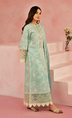 3-piece Unstitched Chikankari Lawn Embroidered Patch Work Dress for Women’s