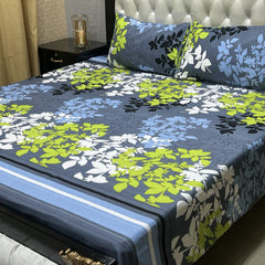 3-Piece Full Printed Cotton Bedsheet - King
