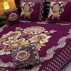 4-Piece Velvet Jacquard Bedsheet - King