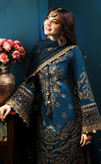 3-piece Unstitched Chiffon Embroidered & Sequence Luxury Party Wear Dress for Women’s