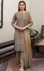 3-piece Unstitched Slub Viscose Embroidered Dress for Women’s (Women's Clothing)