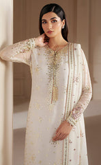 3-piece Unstitched Chiffon Fully Heavy Embroidery with Back Border for Women's