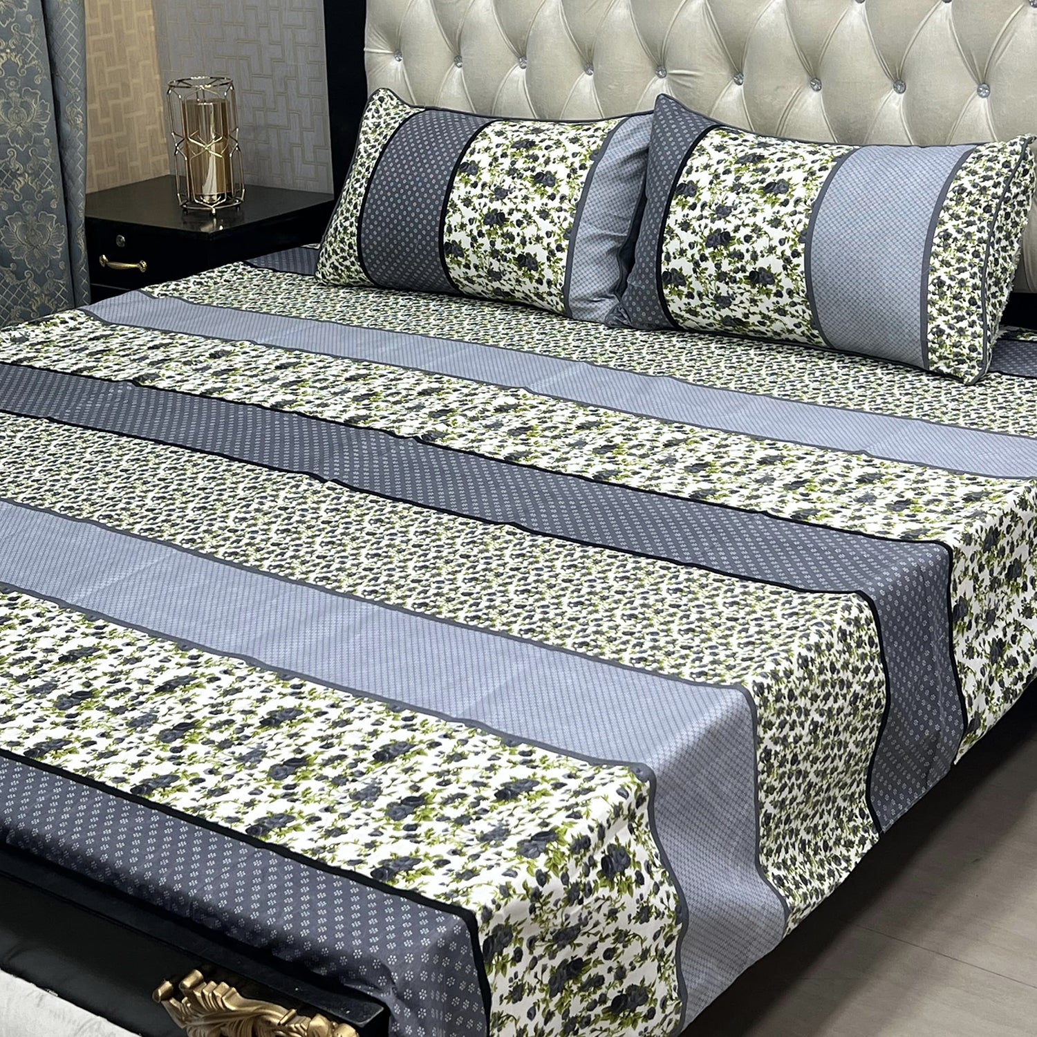 3-Piece Full Printed Cotton Bedsheet - King