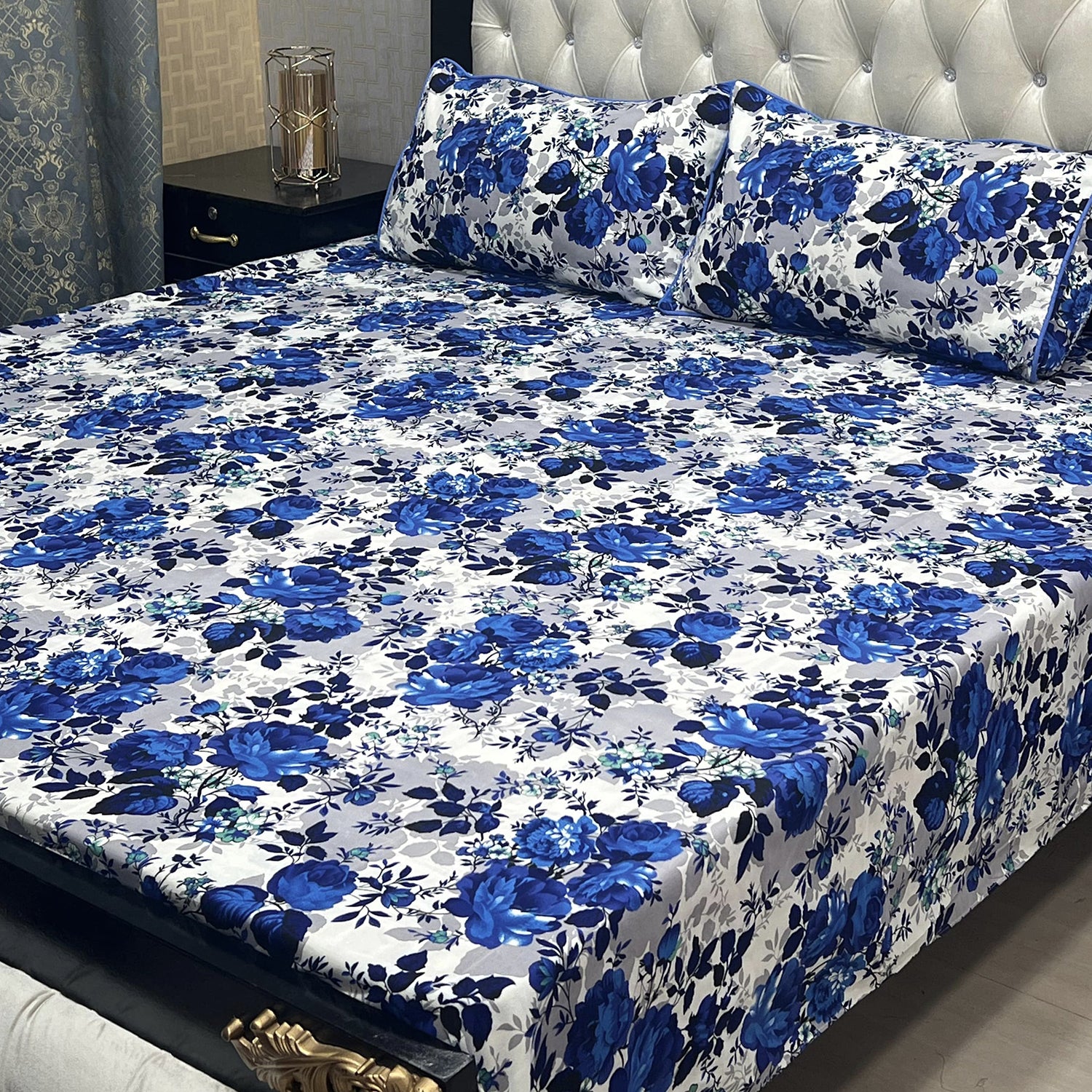 3-Piece Full Printed Cotton Bedsheet - King