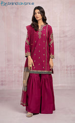 3-piece Unstitched Dhanak Fully Heavy Embroidered Dress for Women’s (Women's Clothing)