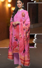 3-piece Unstitched Tana Dora Lawn Elegan Style Dress for Women’s