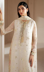 3-piece Unstitched Chiffon Fully Heavy Embroidery with Back Border for Women's