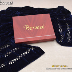 Pure Micro Velvet with Hand Made Cutwork Shawl for Women's (Winter Collection)