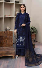 3-piece Unstitched Slub Viscose Embroidered Dress for Women’s (Women's Clothing)