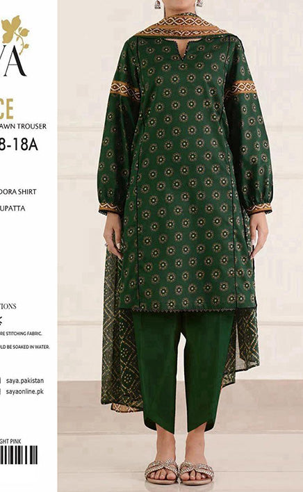3-piece Unstitched Tana Dora Lawn Dress for Women’s
