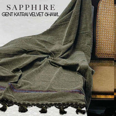 Luxury Velvet Shawl with Tussels Patti Border Work for Men's (Winter Collection)