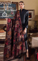 3-piece Unstitched Dhanak Embroidered Dress with Neck Patch for Women’s (Women's Winter Clothing)