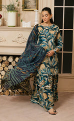 3-piece Unstitched Digital Printed Lawn Bana Dora Dress for Women’s