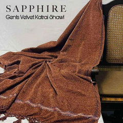 Luxury Velvet Shawl with Tussels Patti Border Work for Men's (Winter Collection)