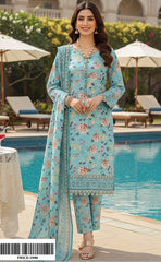 3-piece Unstitched Digital Printed Karandi Dress for Women’s (Karandi Winter Collection 2025)