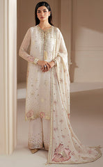 3-piece Unstitched Chiffon Fully Heavy Embroidery with Back Border for Women's