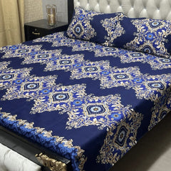 3-Piece Full Printed Cotton Bedsheet - King