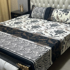 3-Piece Full Printed Cotton Bedsheet - King