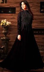 Indian Maxi Unstitched Chiffon Embroidered & Sequence Wedding Dress for Women’s