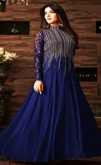 Indian Maxi Unstitched Chiffon Embroidered & Sequence Wedding Dress for Women’s