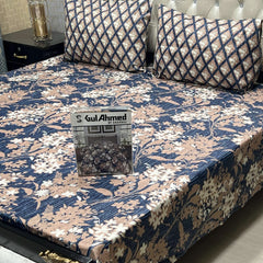 3-Piece Full Printed Cotton Mix Bedsheet - King